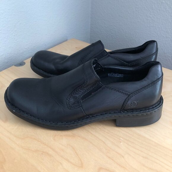 Vintage Y2K Born Chunky Square Tow Leather Loafers - Dark Academia - Picture 2 of 14